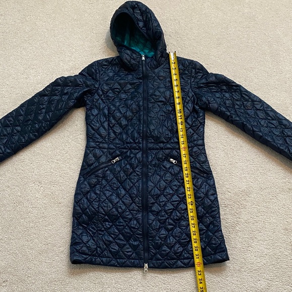 North Face Quilted Hooded Jacket - Navy Blue - Picture 15 of 15